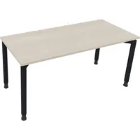 Soennecken Schreibtisch All in One, manuell höhenverstellbar, 68-82cm (H), 160x70cm (BxT), rechteckig, akazie hell / anthrazit metallic 400