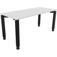 Soennecken Schreibtisch All in One, manuell höhenverstellbar, 68-82cm (H), 160x70cm (BxT), rechteckig, weiß / anthrazit metallic 4003969077