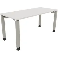 Soennecken Schreibtisch All in One, manuell höhenverstellbar, 68-82cm (H), 160x70cm (BxT), rechteckig, weiß / weiß 4003969077935 Soennecken