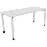 Soennecken Schreibtisch All in One, manuell höhenverstellbar, 68-82cm (H), 160x70cm (BxT), rechteckig, weiß / weiß 4003969082465 Soennecken