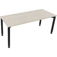 Soennecken Schreibtisch All in One, manuell höhenverstellbar, 68-82cm (H), 180x70cm (BxT), rechteckig, akazie hell / anthrazit metallic 400