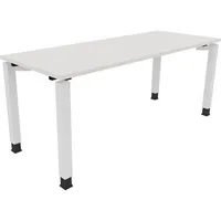 Soennecken Schreibtisch All in One, manuell höhenverstellbar, 68-82cm (H), 180x70cm (BxT), rechteckig, weiß / weiß 4003969079168 Soennecken