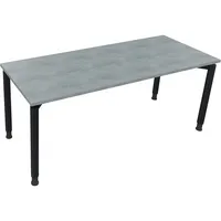 Soennecken Schreibtisch All in One, manuell höhenverstellbar, 68-82cm (H), 180x70cm (BxT), rechteckig, beton hell / anthrazit metallic 4003