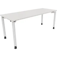Soennecken Schreibtisch All in One, manuell höhenverstellbar, 68-82cm (H), 180x70cm (BxT), rechteckig, weiß / weiß 4003969086692 Soennecken