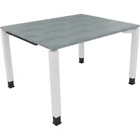 Soennecken Schreibtisch All in One, manuell höhenverstellbar, 68-82cm (H), 120x100cm (BxT), rechteckig, beton hell / weiß 4003969075863 Soe