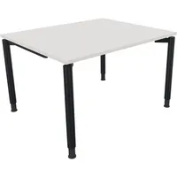 Soennecken Schreibtisch All in One, manuell höhenverstellbar, 68-82cm (H), 120x100cm (BxT), rechteckig, weiß / anthrazit metallic 400396908