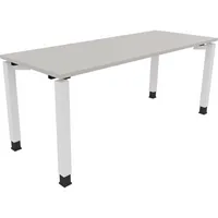 Soennecken Schreibtisch All in One, manuell höhenverstellbar, 68-82cm (H), 180x70cm (BxT), rechteckig, lichtgrau / weiß 4003969079366 Soenn