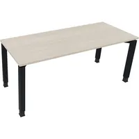 Soennecken Schreibtisch All in One, manuell höhenverstellbar, 68-82cm (H), 180x70cm (BxT), rechteckig, akazie hell / anthrazit metallic 400