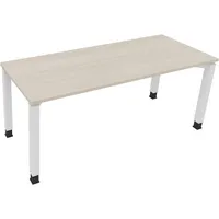 Soennecken Schreibtisch All in One, manuell höhenverstellbar, 68-82cm (H), 180x70cm (BxT), rechteckig, akazie hell / weiß 4003969079298 Soe