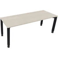 Soennecken Schreibtisch All in One, manuell höhenverstellbar, 68-82cm (H), 200x70cm (BxT), rechteckig, akazie hell / anthrazit metallic 400