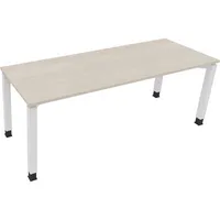 Soennecken Schreibtisch All in One, manuell höhenverstellbar, 68-82cm (H), 200x70cm (BxT), rechteckig, akazie hell / weiß 4003969078802 Soe