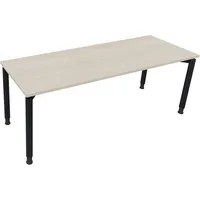 Soennecken Schreibtisch All in One, manuell höhenverstellbar, 68-82cm (H), 200x70cm (BxT), rechteckig, akazie hell / anthrazit metallic 400
