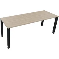 Soennecken Schreibtisch All in One, manuell höhenverstellbar, 65-85cm (H), 200x70cm (BxT), rechteckig, eiche natur / anthrazit metallic 400