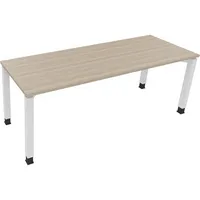 Soennecken Schreibtisch All in One, manuell höhenverstellbar, 65-85cm (H), 200x70cm (BxT), rechteckig, eiche natur / weiß 4003969075191 Soe