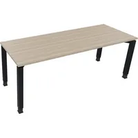 Soennecken Schreibtisch All in One, manuell höhenverstellbar, 68-82cm (H), 200x70cm (BxT), rechteckig, eiche natur / anthrazit metallic 400