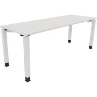 Soennecken Schreibtisch All in One, manuell höhenverstellbar, 68-82cm (H), 200x70cm (BxT), rechteckig, weiß / weiß 4003969078857 Soennecken