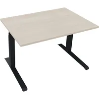 Soennecken Sitz-Steh-Schreibtisch All in One, elektrisch höhenverstellbar, 64,5-127,5cm (H), 120x80cm (BxT), rechteckig, akazie hell / anth