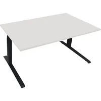 Soennecken Sitz-Steh-Schreibtisch All in One, elektrisch höhenverstellbar, 64,5-127,5cm (H), 160x90cm (BxT), rechteckig, weiß / anthrazit m
