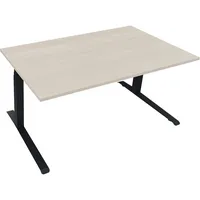 Soennecken Sitz-Steh-Schreibtisch All in One, elektrisch höhenverstellbar, 64,5-127,5cm (H), 160x90cm (BxT), rechteckig, akazie hell / anth