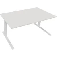Soennecken Sitz-Steh-Schreibtisch All in One, elektrisch höhenverstellbar, 64,5-127,5cm (H), 160x90cm (BxT), rechteckig, weiß / weiß 400396