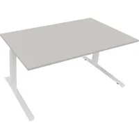 Soennecken Sitz-Steh-Schreibtisch All in One, elektrisch höhenverstellbar, 64,5-127,5cm (H), 160x90cm (BxT), rechteckig, lichtgrau / weiß 4