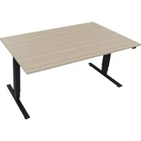 Soennecken Sitz-Steh-Schreibtisch Move 2.0, elektrisch höhenverstellbar, 62,5-128,5cm (H), 160x90cm (BxT), rechteckig, eiche natur / anthra