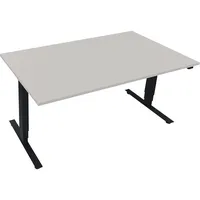 Soennecken Sitz-Steh-Schreibtisch Move 2.0, elektrisch höhenverstellbar, 62,5-128,5cm (H), 160x90cm (BxT), rechteckig, lichtgrau / anthrazi