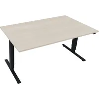 Soennecken Sitz-Steh-Schreibtisch Move 2.0, elektrisch höhenverstellbar, 62,5-128,5cm (H), 160x90cm (BxT), rechteckig, akazie hell / anthra