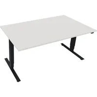 Soennecken Sitz-Steh-Schreibtisch Move 2.0, elektrisch höhenverstellbar, 62,5-128,5cm (H), 160x90cm (BxT), rechteckig, weiß / anthrazit met