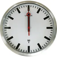 Unilux  Funkuhr STATION 400124567, grau, 35cm, rund, analog 3595560029679 Unilux