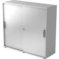 Hammerbacher Schiebetürenschrank V1752/V1753 V1753S/5/S/SG, abschließbar, 3 OH, grau/silber, 120x110x40cm (BxHxT) 4032062131688 Hammerbacher 2 Stück