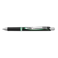 Pentel EnerGel Document BLP77 Gelschreiber schwarz/silber 0,35 mm, Schreibfarbe: grün, 1 St.