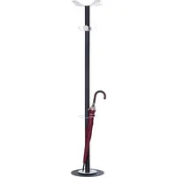 easyCloth Garderobenständer PECPPSR002, mit 8 Haken, mit Schirmständer, Metall, anthrazit 3660141260243 easyCloth