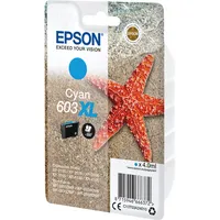 Epson Original 603XL Tinte Seestern, Singlepack Cyan XL, WF-2820DWF WF-2830DWF WF-2840DWF WF-2850DWF XP-2100 XP-2150 XP-3100 XP-3150 XP-4100 XP-4150, ReadyPrint Flex-Tintentarife