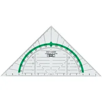 M+R Kunststoff-Geometriedreieck Green Line 723170810 glasklar 16cm 4004627237814 M+R