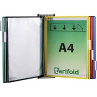tarifold Wand-Sichttafelsystem 414109 DIN A4 farbsortiert mit 10 St. Sichttafeln, 1 St.