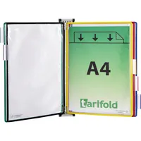 tarifold Wand-Sichttafelsystem 414159 DIN A4 farbsortiert mit 5 St. Sichttafeln, 1 St.