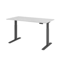 Hammerbacher Sitz-Steh-Schreibtisch XMKA, elektrisch höhenverstellbar, 70-120cm (H), 160x80cm (BxT), rechteckig, grau / graphit 4032062185599 2 Stück