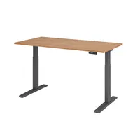 Hammerbacher Sitz-Steh-Schreibtisch XMKA, elektrisch höhenverstellbar, 70-120cm (H), 160x80cm (BxT), rechteckig, nussbaum / graphit 403206218 2 Stück