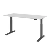 Hammerbacher Sitz-Steh-Schreibtisch XMKA, elektrisch höhenverstellbar, 70-120cm (H), 180x80cm (BxT), rechteckig, grau / graphit 4032062185667 2 Stück