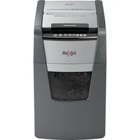 AKTION: Rexel Optimum AutoFeed+ 150M Aktenvernichter mit Partikelschnitt P-5, 2 x 15 mm, bis 150 Blatt, schwarz mit 50 Euro CashBack