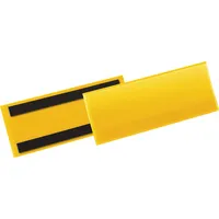Durable Etikettentasche magnetisch 297x74mm gelb VE=50 Stück