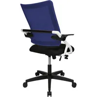 Topstar Bürodrehstuhl New S'move, schwarz/blau / schwarz, mit Armlehnen, bis 110kg, ohne Kopfstütze 4014296490274 Topstar