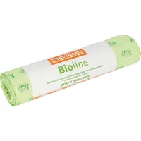 Deiss Kompostbeutel 06070 BIOLINE, Zeichen und Schrift kompostierbar, naturgrün, 120 Liter, extrastark, kompostierbar 4001553712590 De 10 Stück
