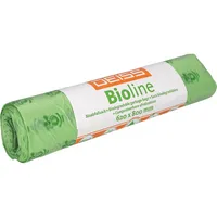 DEISS BIOLINE Bioabfallsäcke 60 Liter ecovio® Biokunststoff Müllbeutel feuchtigkeitsdichte abbaubarer Folie (BxLxS) 700 x 1100 x 002 mm 1 Rolle = 10 Säcke