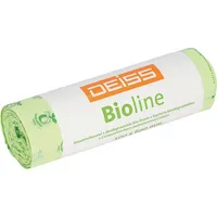DEISS BIOLINE Bioabfallsäcke 30 Liter ecovio® Biokunststoff Müllbeutel aus Biofolie feuchtigkeitsdicht (B x L x S) 500 x 600 x 002 mm 1 Rolle = 20 Beutel