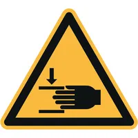 Soennecken Hinweisschild Handverletzungen ISO 7010 Dreieck 200x200x200mm PVC 4003969098787 Soennecken