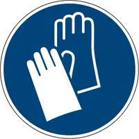 Soennecken Hinweisschild Handschutz benutzen ISO 7010/M0096 rund 200mm PVC 4003969098664 Soennecken