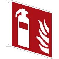 Soennecken Hinweisschild Feuerlöscher Fahne ISO 7010/F001 200x200mm PVC 4003969098978 Soennecken