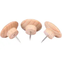 Legamaster Pinnnadel WOODEN, Flachkopf, Kopf: 20 mm, Gesamtlänge: 27 mm, braun 8713797094603 Legamaster 25 Stück